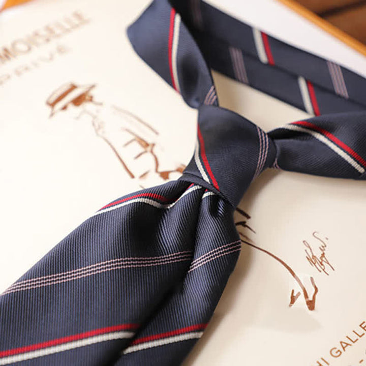 Corbata clásica de rayas para uso diario en la oficina para hombre