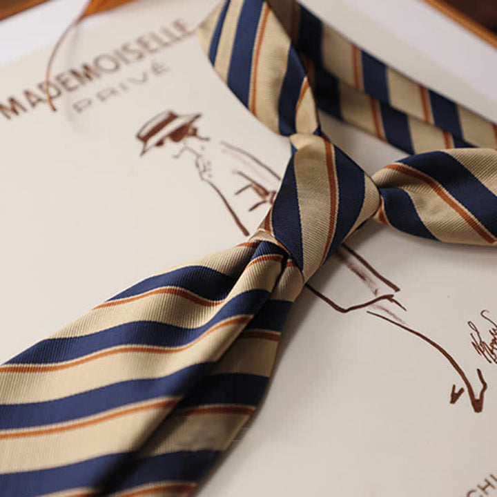 Corbata clásica de rayas para uso diario en la oficina para hombre