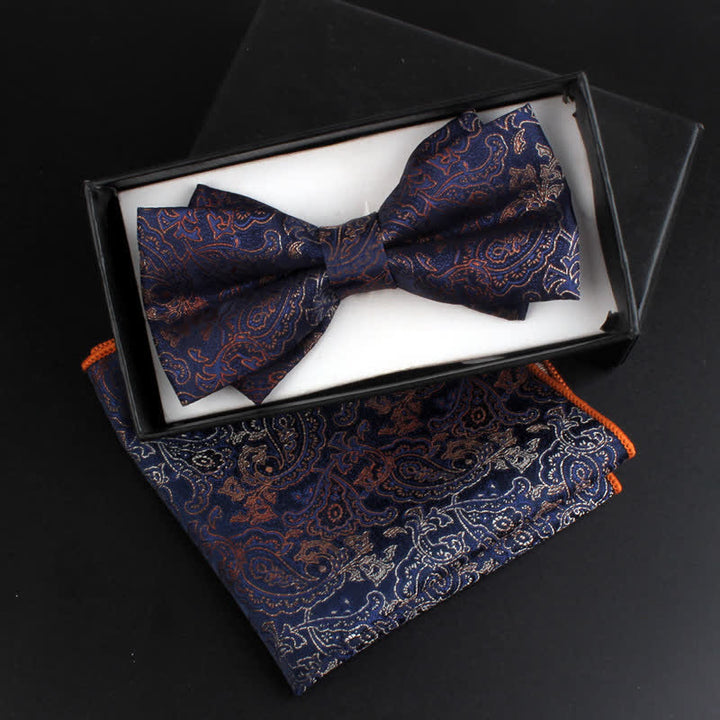 Conjunto de 2 pijamas con estampado floral de cachemira neoclásico para hombre