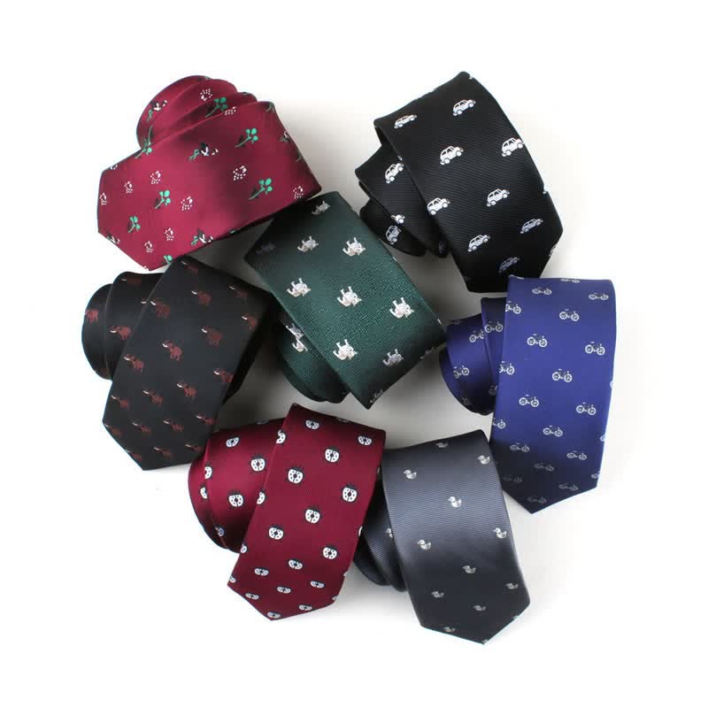 Corbata para hombre con motivos de dibujos animados bonitos