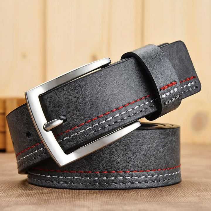 Cinturón de cuero decorativo con diseño floral retro para hombre