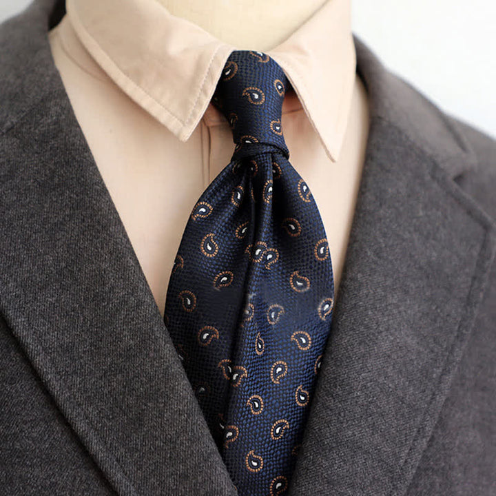 Corbata clásica elegante con diseño floral para hombre