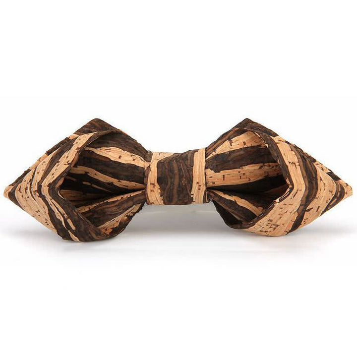 Pajarita de madera con corcho en punta creativa para hombre