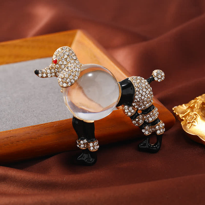 Broche creativo de caniche Jelly Belly para mujer