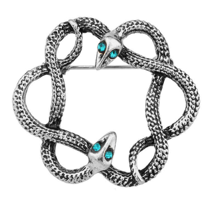 Broche de serpiente cobra con forma de flexión para hombre