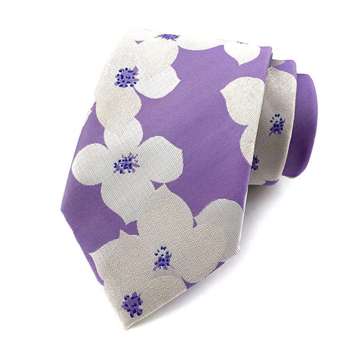 Corbata elegante con flores grandes para hombre