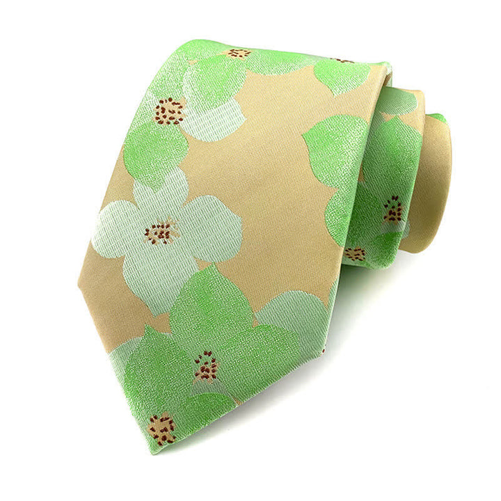 Corbata elegante con flores grandes para hombre