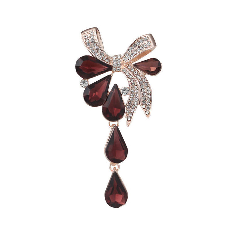 Broche con lazo en forma de lágrima para mujer