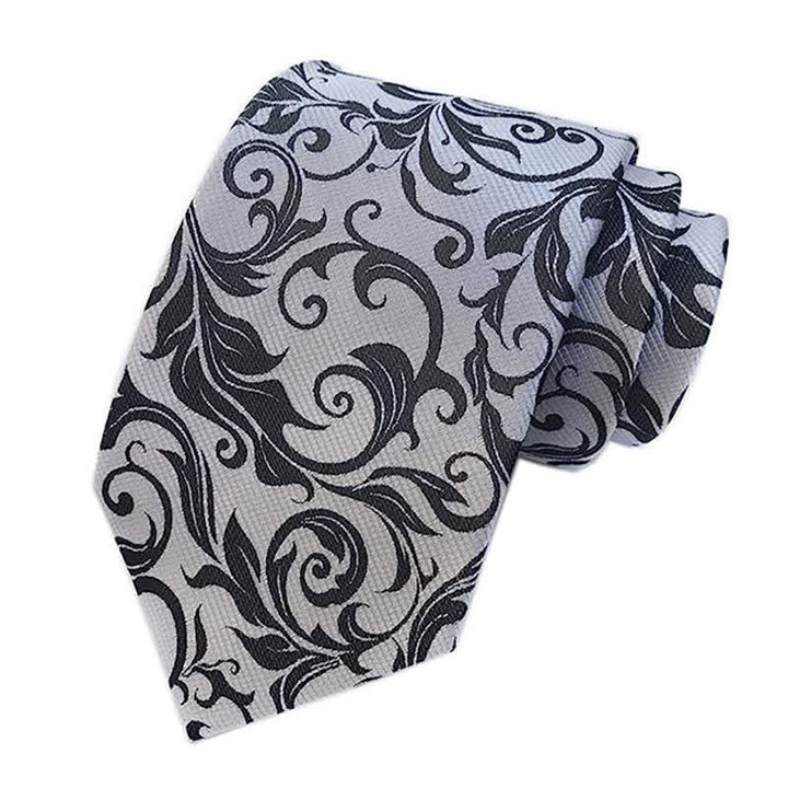 Conjunto de 2 corbatas con diseño floral en espiral para hombre