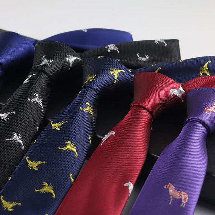Corbata para hombre con motivos divertidos de animales
