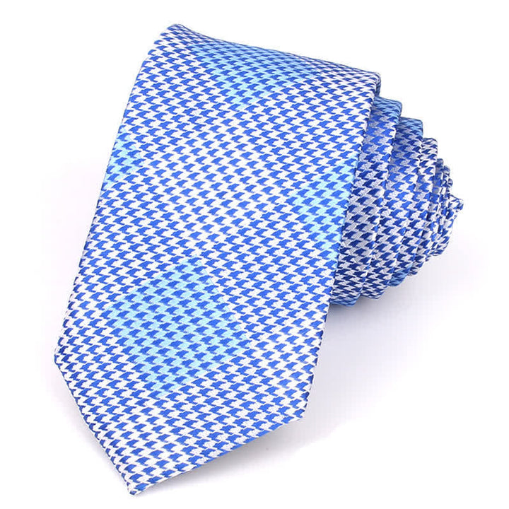 Corbata de cuadros grandes con diseño de patchwork visual para hombre