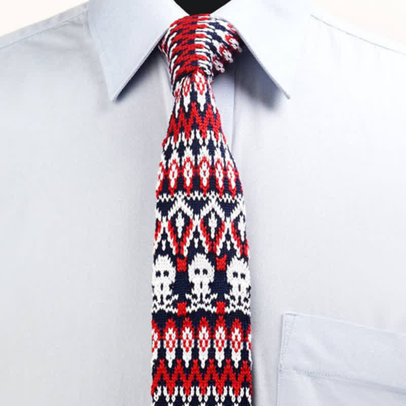 Corbata de punto fino exótica para hombre