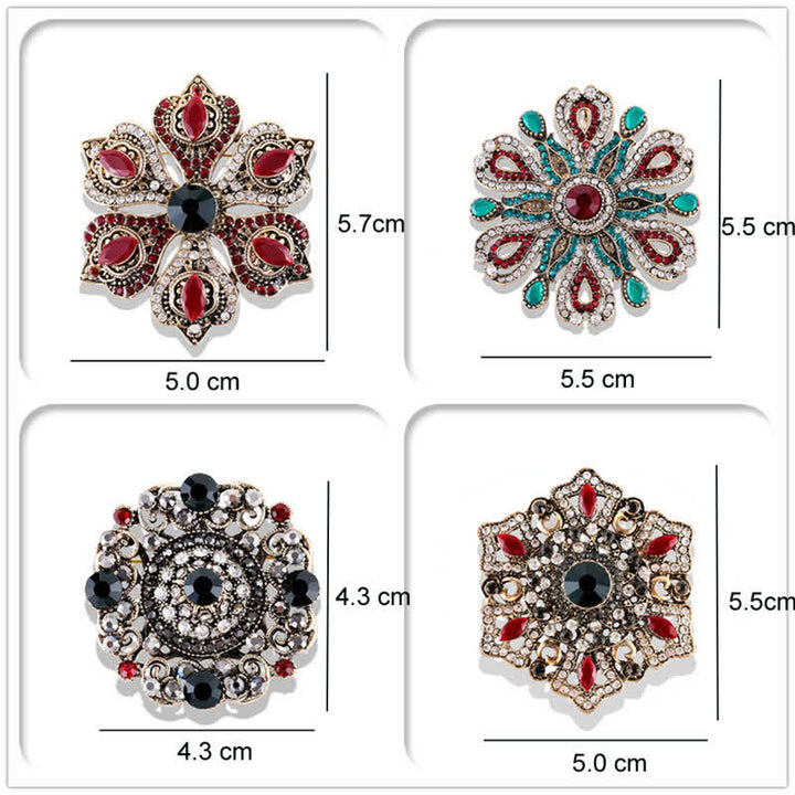 Broche de cristal barroco de palacio para mujer