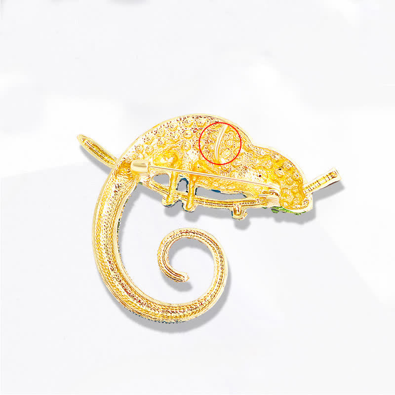Broche de lagarto camaleón colorido para mujer