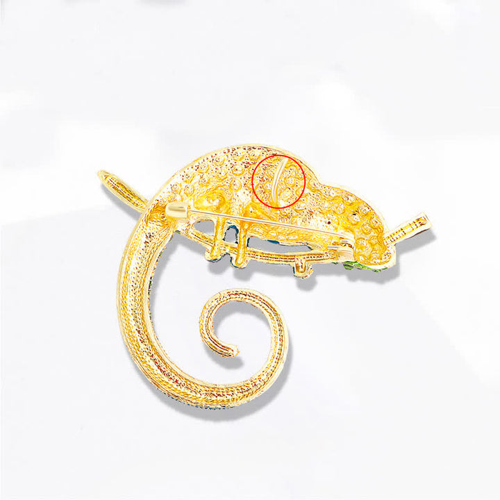 Broche de lagarto camaleón colorido para mujer