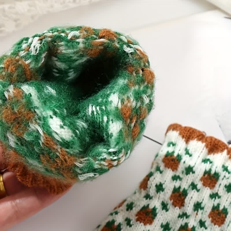 Guantes tejidos con dedos completos para jardinería y pantallas táctiles para mujer
