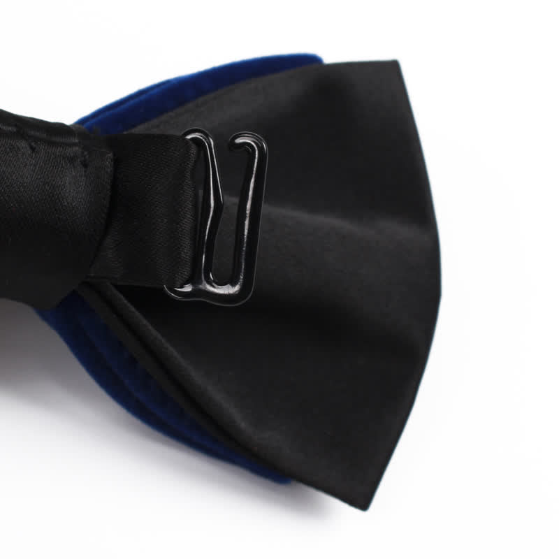 Pajarita de terciopelo con parches de diamantes de imitación para hombre