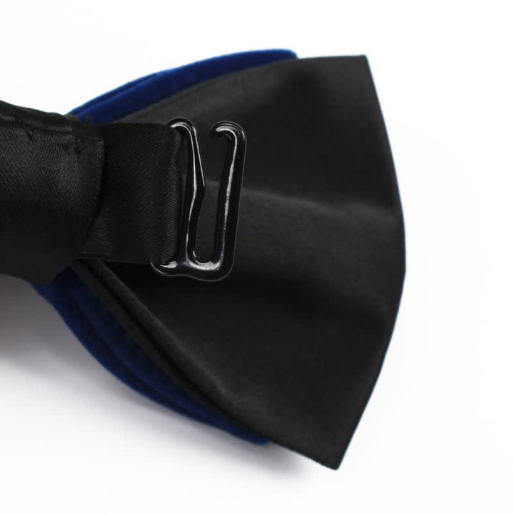 Pajarita de terciopelo con parches de diamantes de imitación para hombre