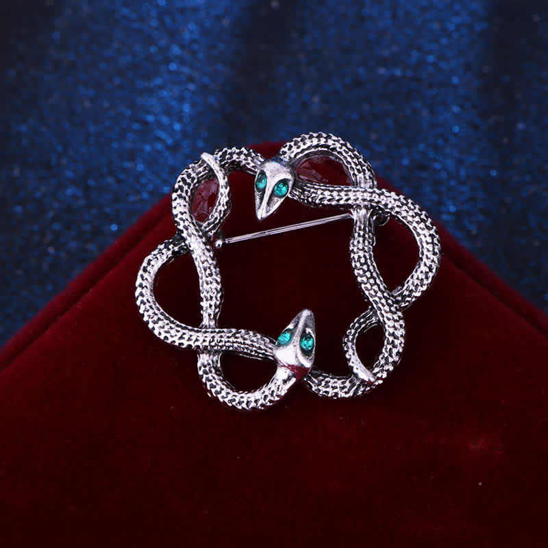 Broche de serpiente cobra con forma de flexión para hombre