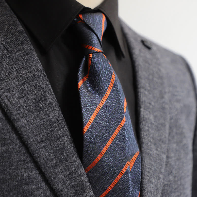 Corbata formal clásica de rayas para hombre