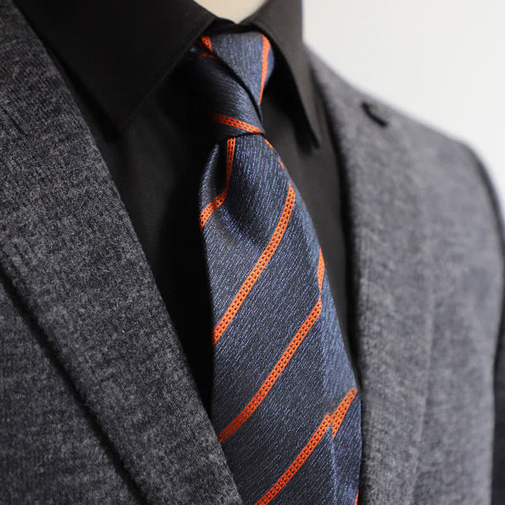 Corbata formal clásica de rayas para hombre
