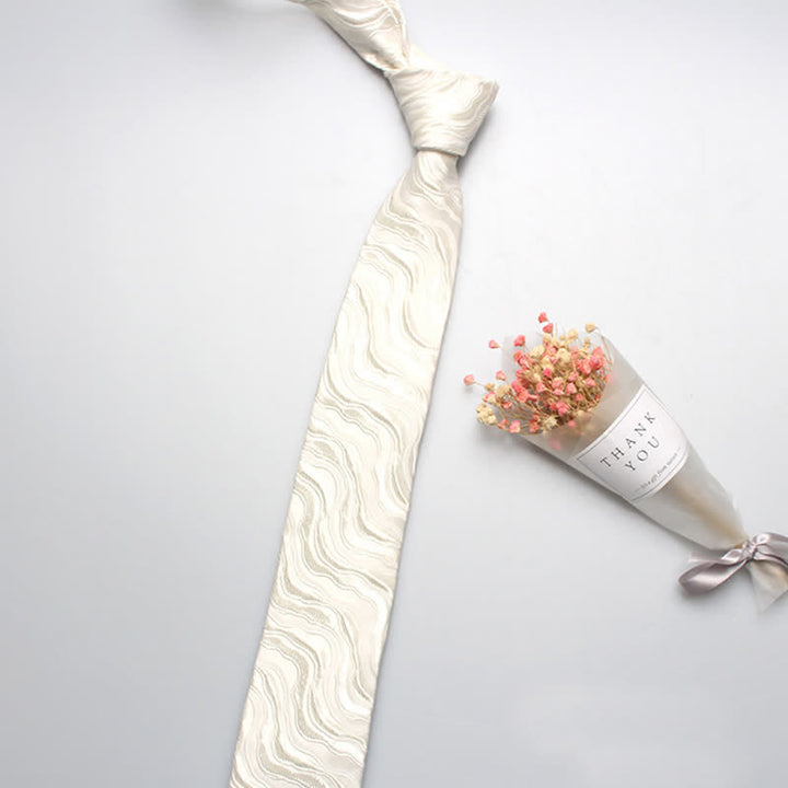 Corbata de rayas con ondas exóticas para hombre