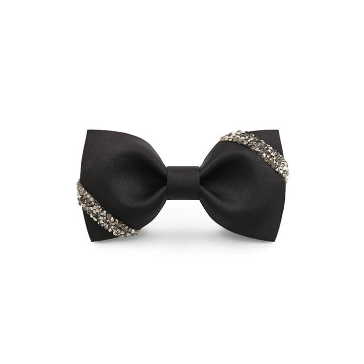Pajarita de boda elegante con diamantes de imitación para hombre