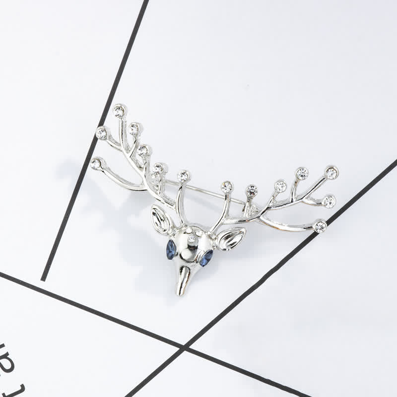 Broche de alce navideño viviente para hombre