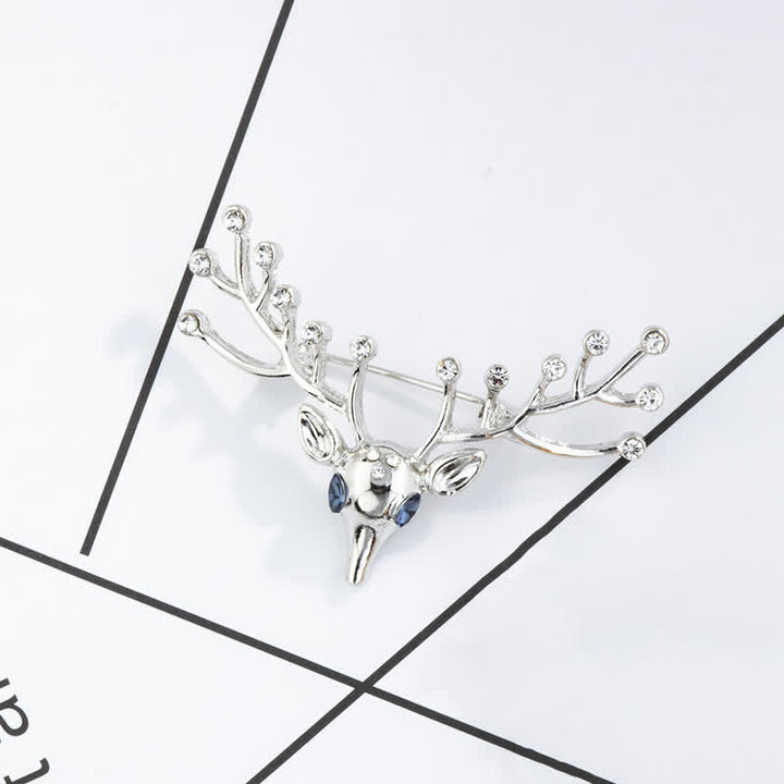 Broche de alce navideño viviente para hombre