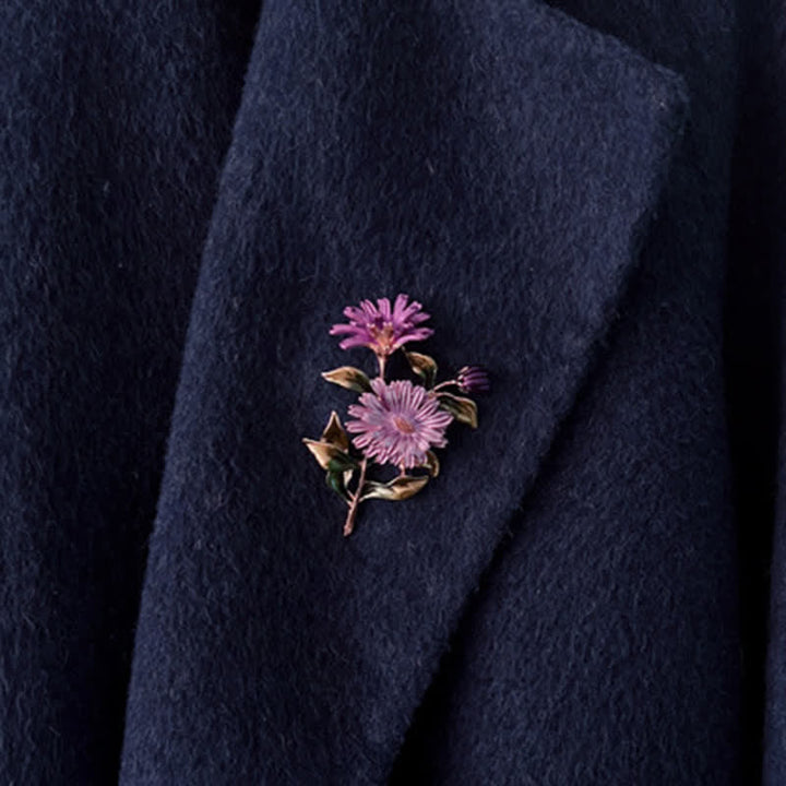Broche creativo de margaritas florales para mujer.