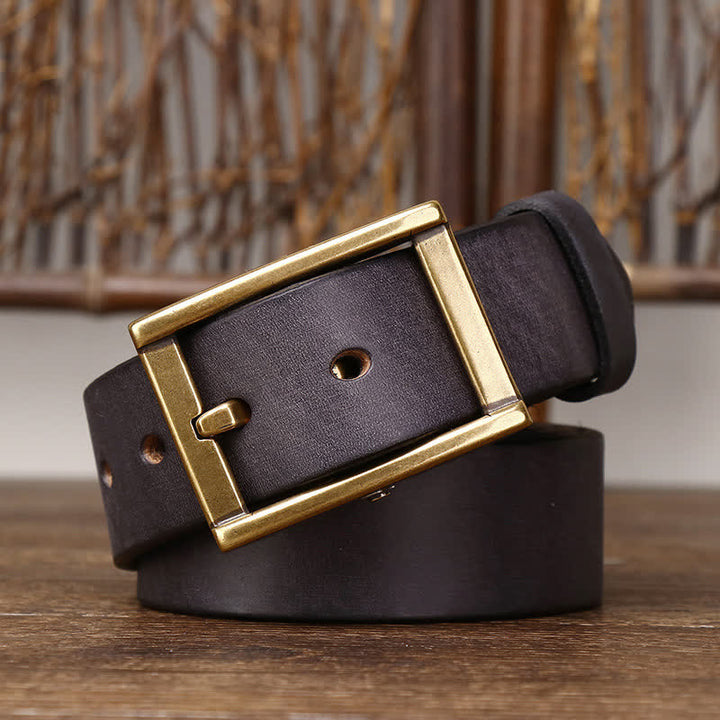 Cinturón de cuero Tough Guy con detalle de tachuelas para hombre