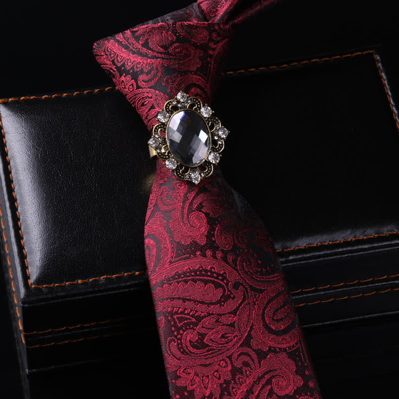 Corbata con hebilla estilo retro real para hombre