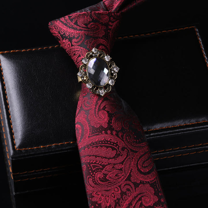 Corbata con hebilla estilo retro real para hombre