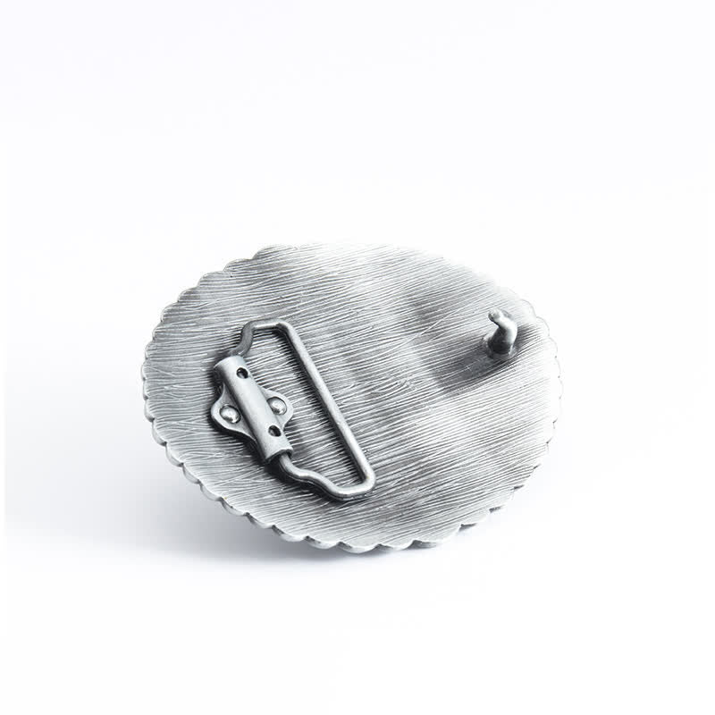 Cinturón de cuero con cruz de corcel para oración arrodillada para hombre