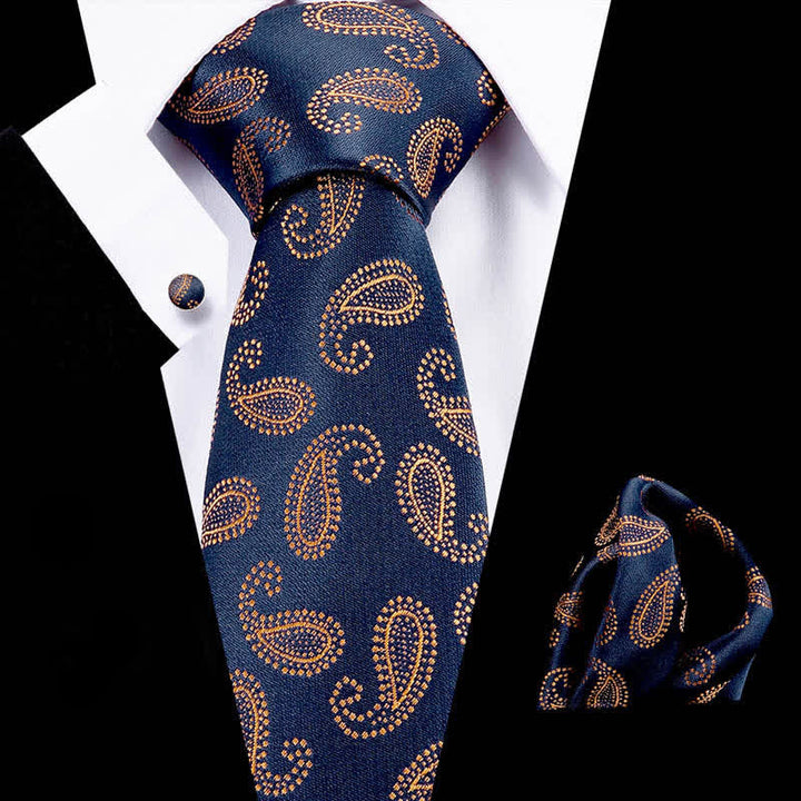 Conjunto de 3 corbatas clásicas de cachemira para hombre