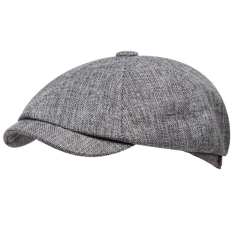 Gorra tipo boina octogonal con diseño de vendedor de periódicos y plana para ocio - Gris - M (22"-22 7/8") - image 0