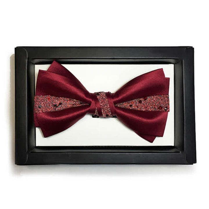 Pañuelo de bolsillo con lazo y diamantes de imitación en color rojo para hombre