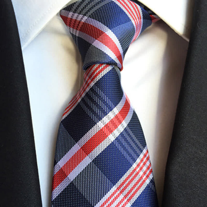Corbata de cuadros para hombre de estilo moderno y de negocios.