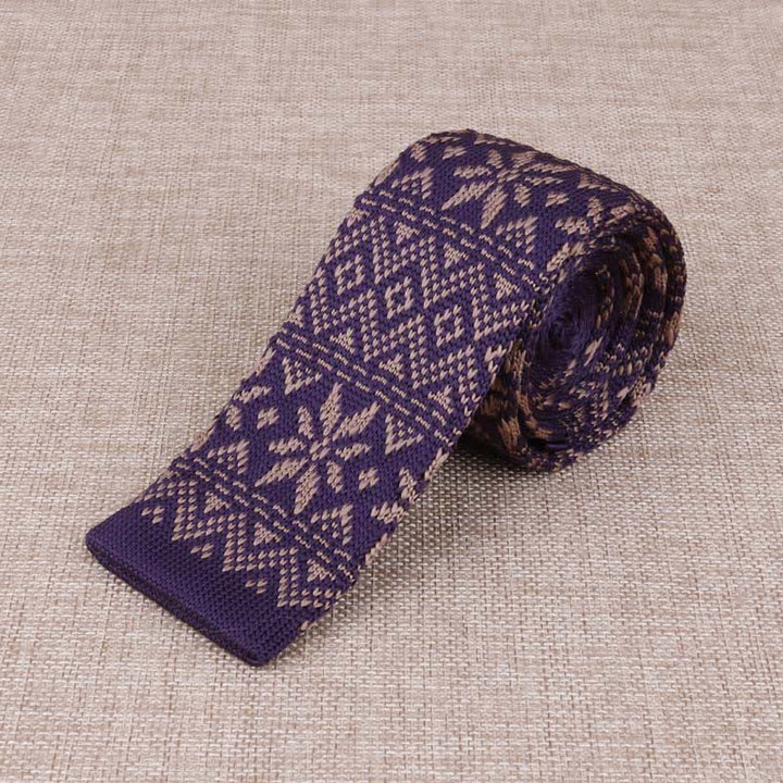 Corbata de punto fino exótica para hombre