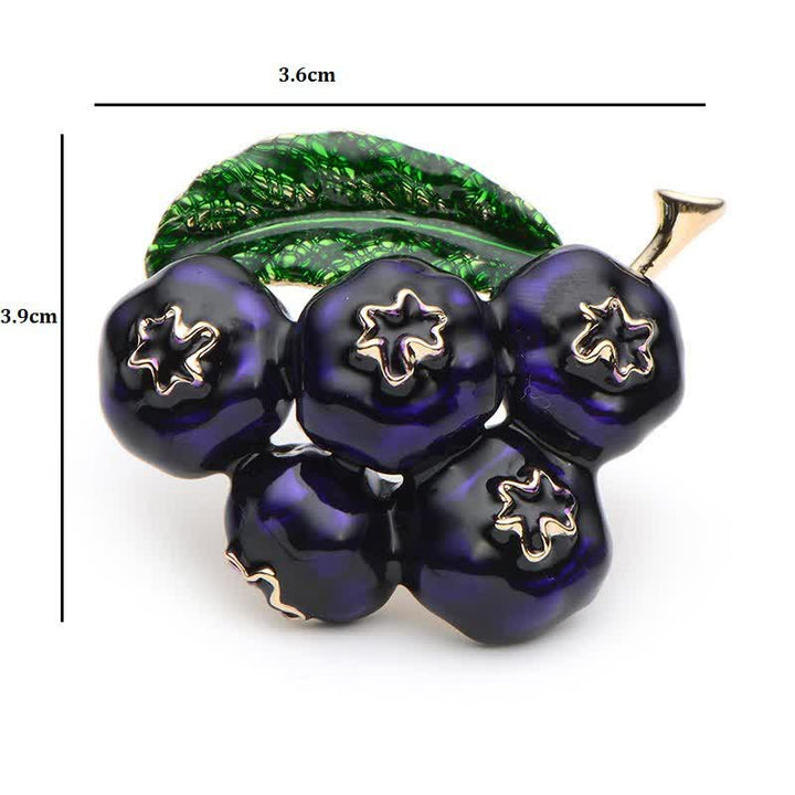 Broche de arándanos de Fruit of King para mujer