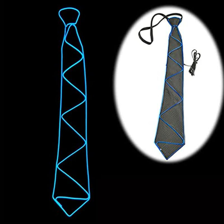 Corbata luminosa con tira de LED de neón