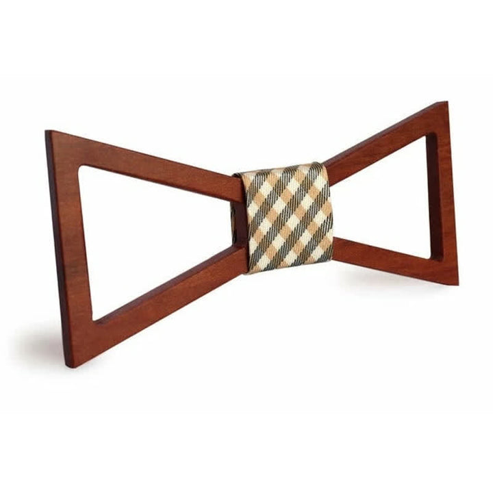 Pajarita clásica de madera con marco para hombre