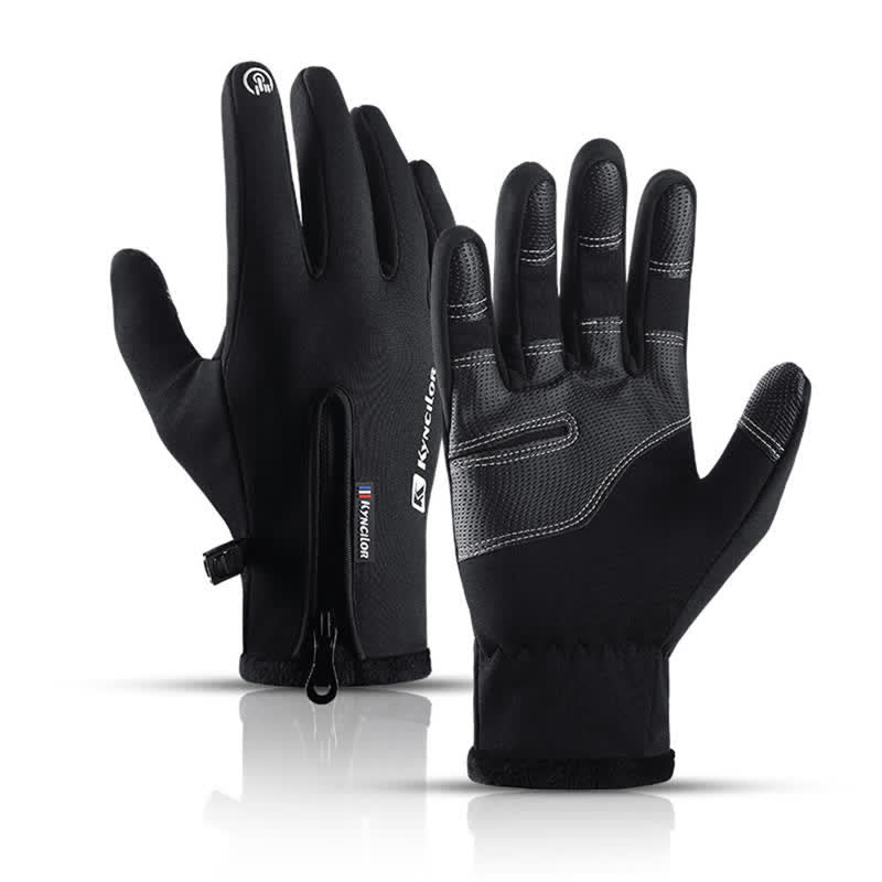 Guantes tácticos con cremallera impermeables para ciclismo al aire libre