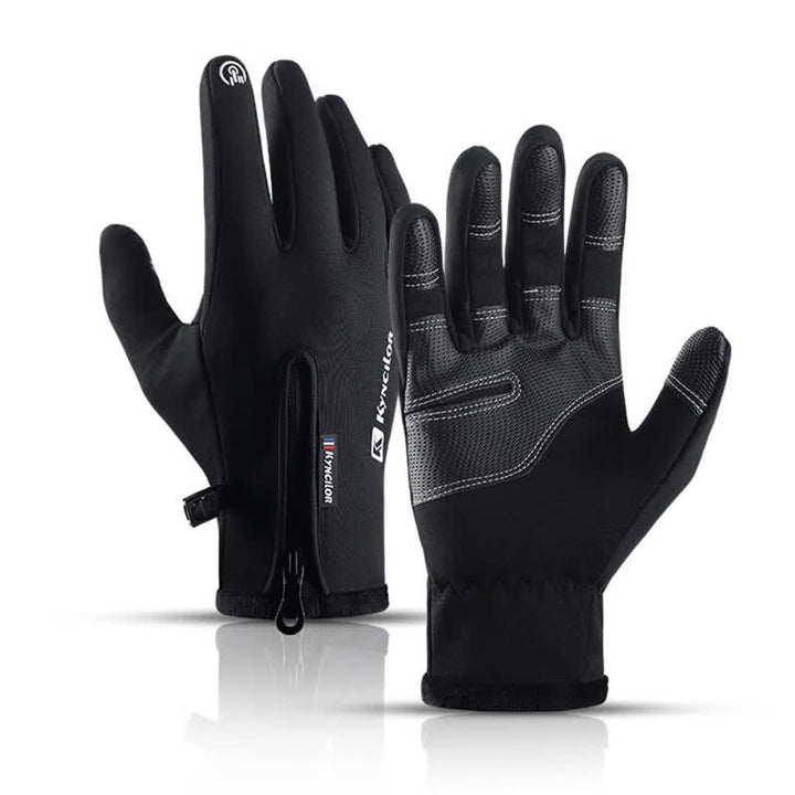 Guantes tácticos con cremallera impermeables para ciclismo al aire libre