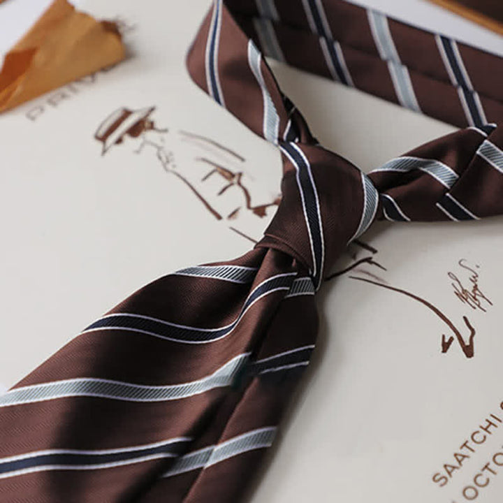 Corbata clásica de rayas para uso diario en la oficina para hombre