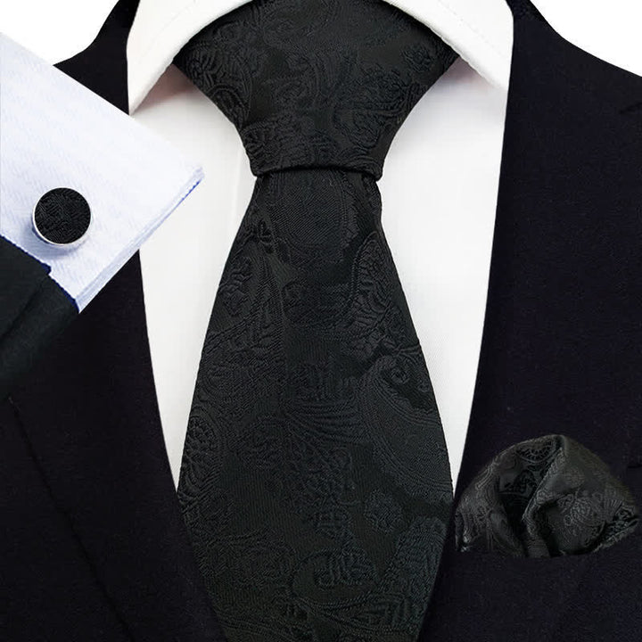 Conjunto de 3 corbatas de cachemira exóticas para hombre