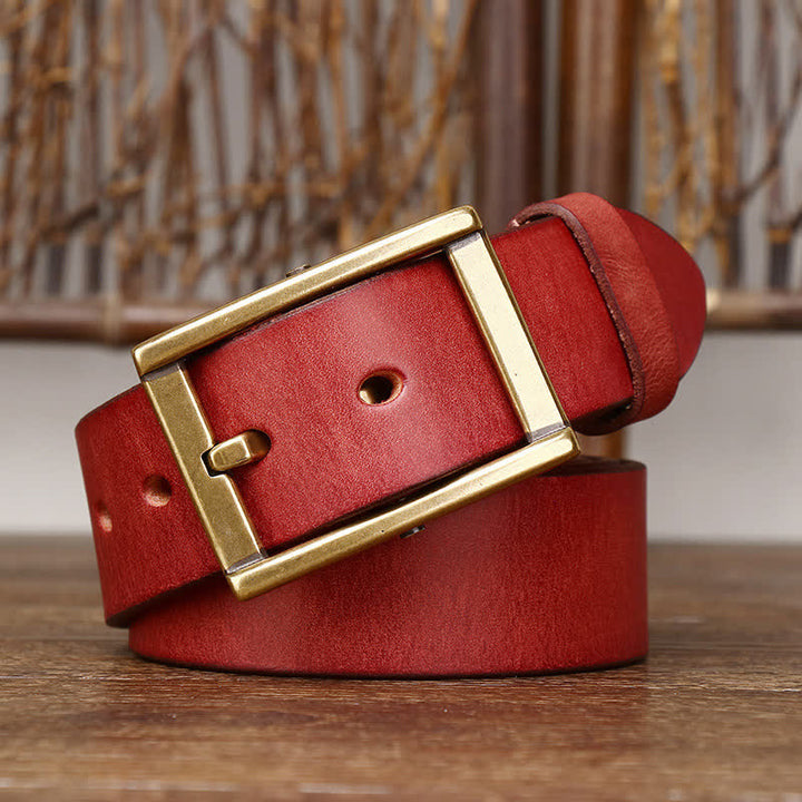 Cinturón de cuero Tough Guy con detalle de tachuelas para hombre