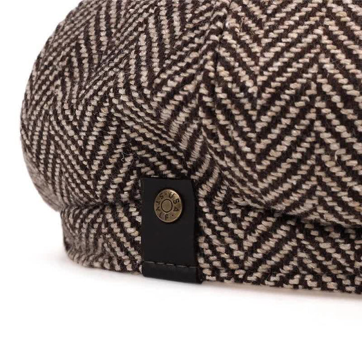 Boina octogonal con diseño de espiga de Peaky Blinders
