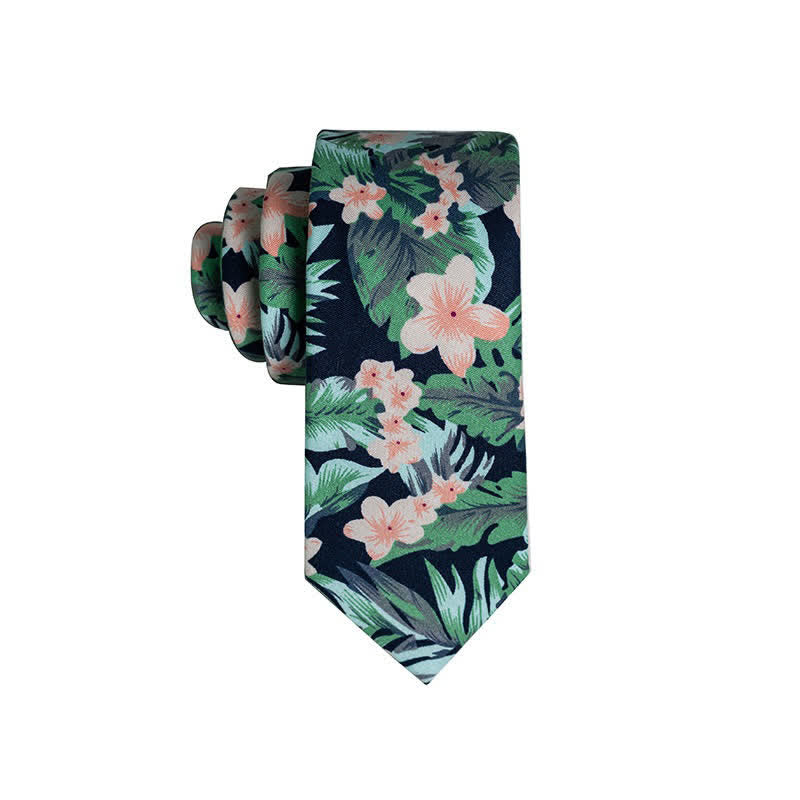Corbata floral de playa hawaiana para hombre