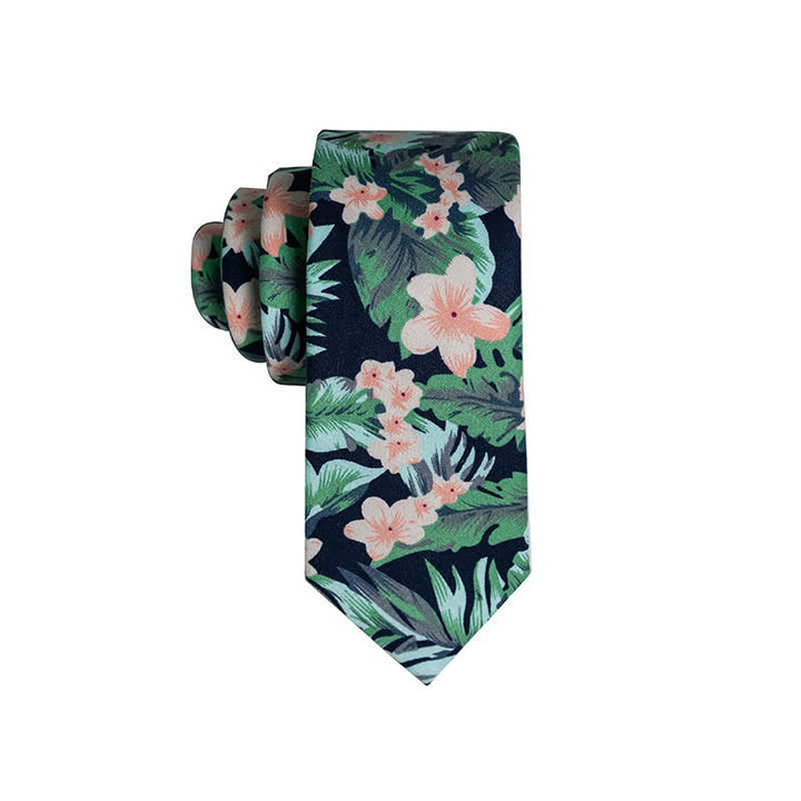 Corbata floral de playa hawaiana para hombre